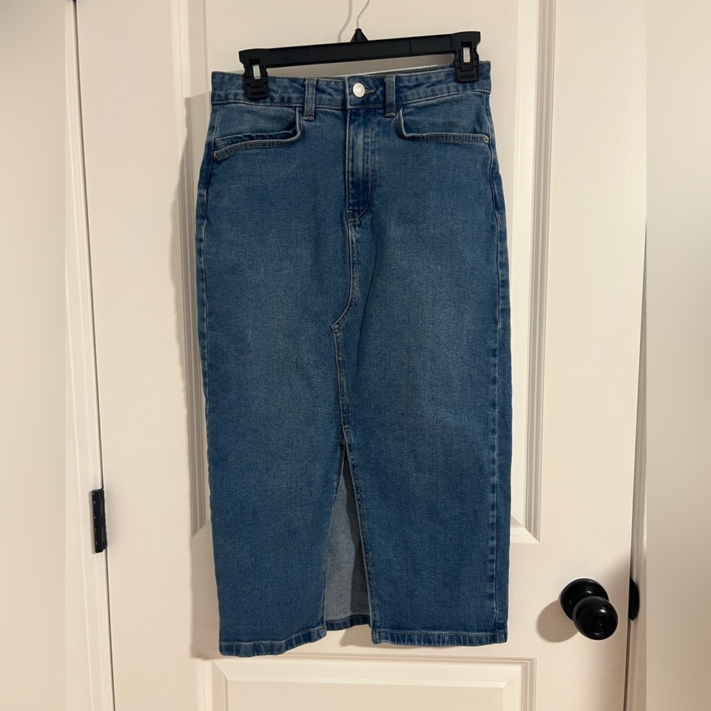 Noisy May Blue Denim Skirt